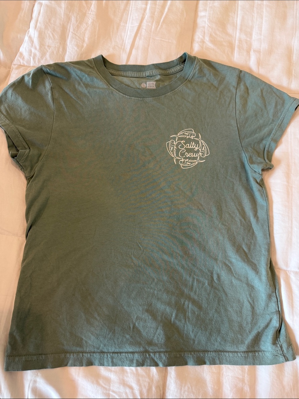 Salty Crew Sage Green Short Sleeve Tee with White Logo